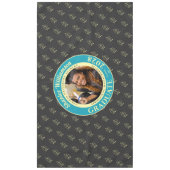 Houtskool Modern Afstudeerfoto Muts Patroon Tafelkleed (Voorkant)