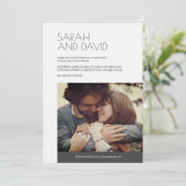 Houtskool · Moderne foto bruiloft Kaart (Staand voorkant)