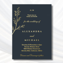 Houtskool Monogram Botanisch Minimalistisch Goud