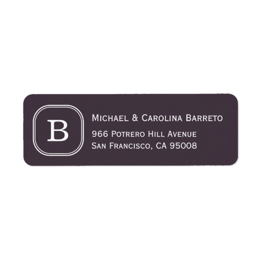 Houtskool Monogram Labels (Voorkant)