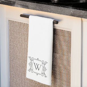 houtskool   Monogram  Lijst Theedoek