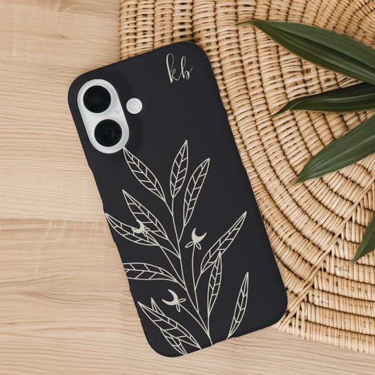 houtskool | Mystic Boho Botanical Monogram Case-Mate iPhone Case