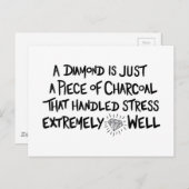 houtskool naar Diamond Briefkaart (Voorkant / Achterkant)