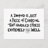 houtskool naar Diamond Briefkaart (Voorkant)