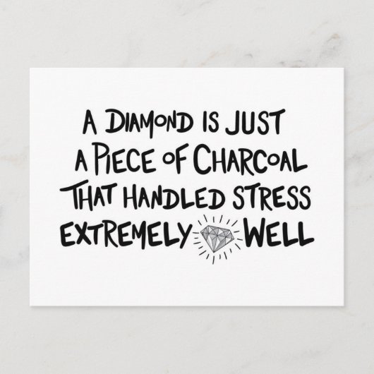 houtskool naar Diamond Briefkaart (Voorkant)