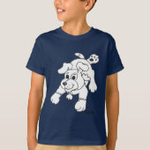 Houtskool Pencil Dog Kind T-shirt (Voorkant)