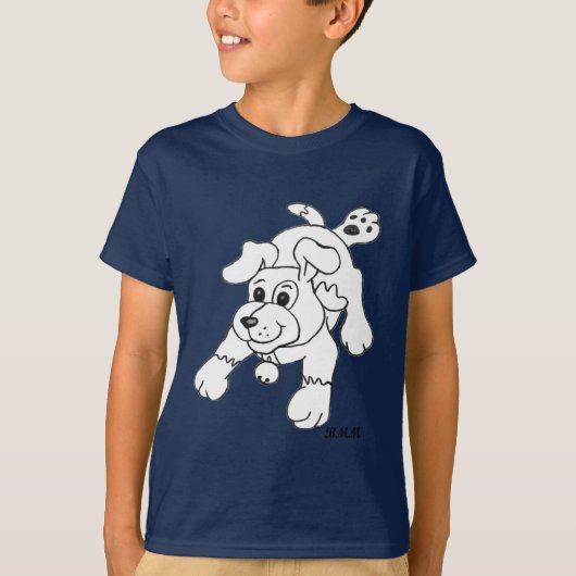 Houtskool Pencil Dog Kind T-shirt (Voorkant)