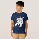 Houtskool Pencil Dog Kind T-shirt (Voorkant volledig)