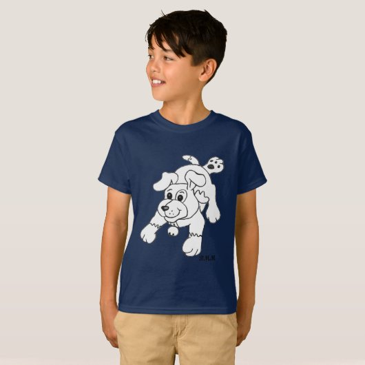 Houtskool Pencil Dog Kind T-shirt (Voorkant volledig)