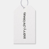 Houtskool potlood Merry Christmas label Cadeaulabel (Voorkant)