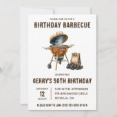 Houtskool Roker Barbeque Verjaardag Kaart (Voorkant)