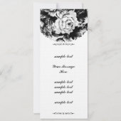 Houtskool Roos Wedding Suite-Invitation Kaart (Achterkant)