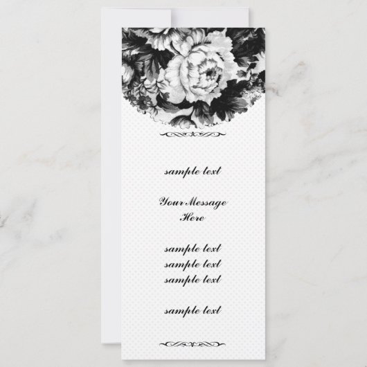Houtskool Roos Wedding Suite-Invitation Kaart (Achterkant)