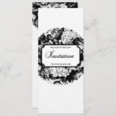 Houtskool Roos Wedding Suite-Invitation Kaart (Voorkant / Achterkant)
