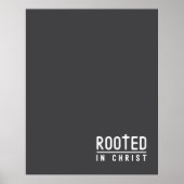 Houtskool Rooted Christelijk geloof quote Poster (Voorkant)