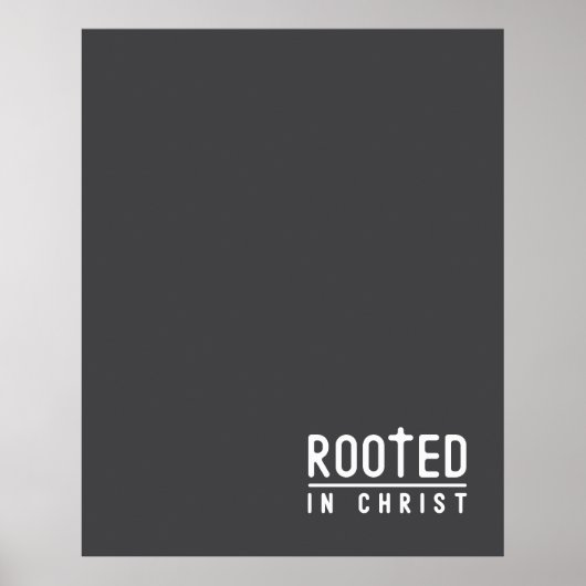Houtskool Rooted Christelijk geloof quote Poster (Voorkant)