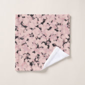 houtskool roze grijs abstract bad handdoek (Wasdoekje)