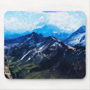 Houtskool Schilderij - Dolomieten Bergen in Italië Muismat