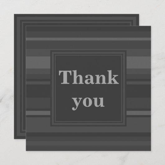 Houtskool strepen dank u kaart (Voorkant / Achterkant)