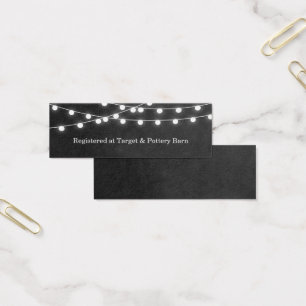 Houtskool String Lights Bruiloft invoegen Kaart