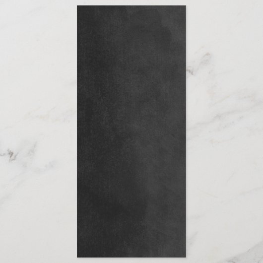 Houtskool String Lights Bruiloft Menu Kaart (Achterkant)