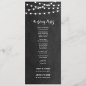 Houtskool String Lights Trouwprogramma Programmakaart (Achterkant)