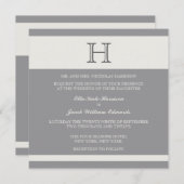  Houtskool Stripe Huwelijksuitnodiging Kaart (Voorkant / Achterkant)