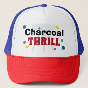 Houtskool Thrill Veelkleurige Abstracte Tekst Trucker Pet