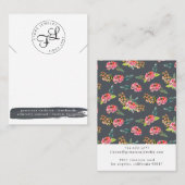 Houtskool Waterverf Ketting Display Kaart Visitekaartje (Voorkant / Achterkant)