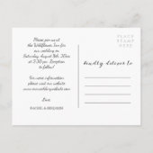 Houtskool & Wit Fotocollage Uitnodiging voor het H (Achterkant)