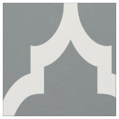 Houtskool Wit Marokkaans Quatrefoil Patroon #4 SZ1 Stof (Close Up)