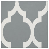 Houtskool Wit Marokkaans Quatrefoil Patroon #4 SZ1 Stof (Swatch)