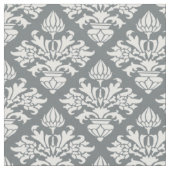Houtskool, wit patroon Damask #3 Maat6 Stof (Close Up)