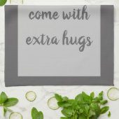 Houtskool - Wit Theedoek (Gevouwen)