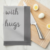 Houtskool - Wit Theedoek (Quarter Fold)