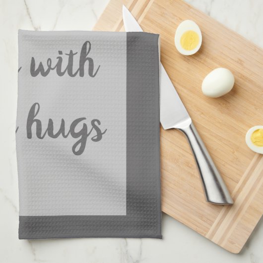 Houtskool - Wit Theedoek (Quarter Fold)