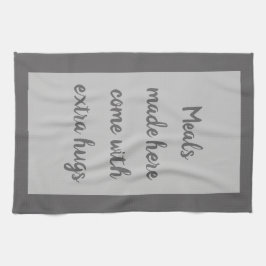 Houtskool - Wit Theedoek