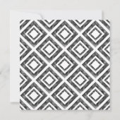 Houtskool Witte Aquarel Diamant Geometrisch Kaart (Achterkant)