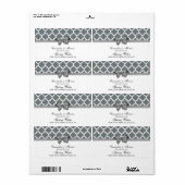 Houtskool Witte Marokkaanse Grijze Feest Water Lab Etiket (Full Sheet)