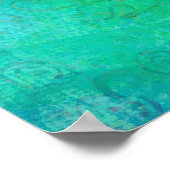 houtskool - yogi met alle chakra - kleuren en ohm poster (Hoek)