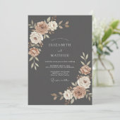 Houtskool Zachte Crème Ranunculus Eucalyptus Bruil Kaart (Staand voorkant)