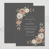 Houtskool Zachte Crème Ranunculus Eucalyptus Bruil Kaart (Voorkant / Achterkant)