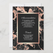 Houtskool Zwart Marmer Roos Goud Alles in Een Huwe Kaart (Achterkant)