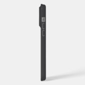Houtskool Zwarte Schaduw Monogram met naam iPhone Hoesje (Linkerkant)