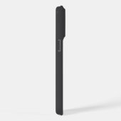 Houtskool Zwarte Schaduw Monogram met naam iPhone Hoesje (Rechterkant)