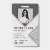 Houtskoolbedrijf beveiliging QR Code Medewerker Fo Badge (Voorkant)