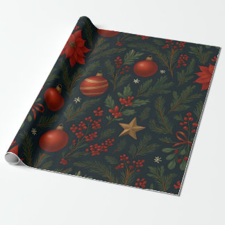 Houtskoolbloei - Houtskool Bloemrijke Feestdagen Cadeaupapier
