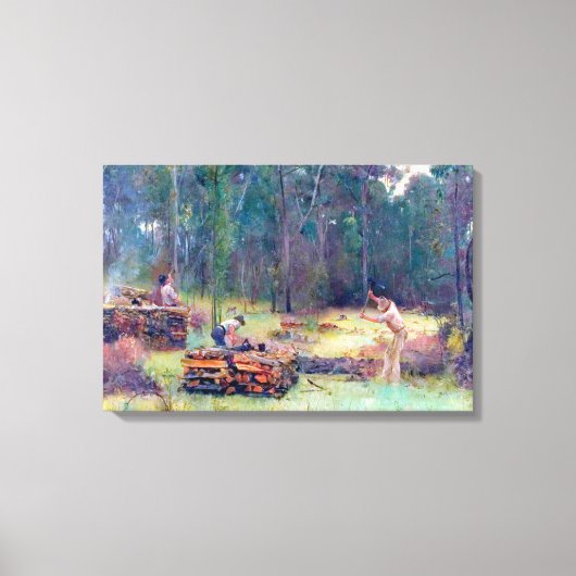 Houtskoolbranders Hout Splitters Tom Roberts 1886  Canvas Afdruk (Voorkant)