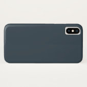 Houtskoolgrijs iPhone X Hoesje (Achterkant (horizontaal))