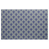 Houtskoolgrijs, marineblauw Fleur de Lis patroon S Stof (Fat Quarter)